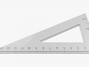 Three-sided ruler 01 3D 모델
