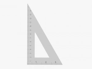Three-sided ruler 01 3D 모델