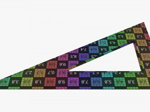 Three-sided ruler 01 3D 모델