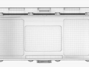 Caixa de teclado de transporte aberta Modelo 3D