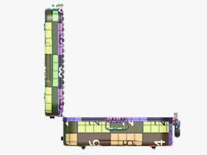Transportation keyboard case open 3D मॉडल