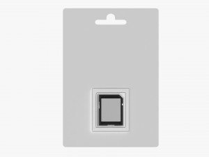 Ultra SD card in packaging 3D Model