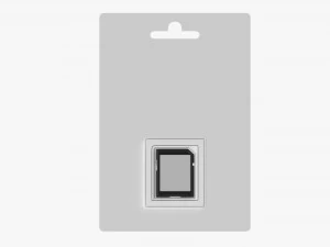 Ultra SD card in packaging 3D Model