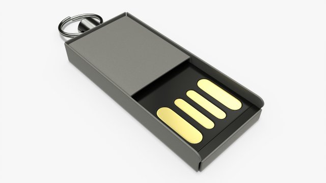 USB flash drive 03 3D Model .c4d .max .obj .3ds .fbx .stl .blend 