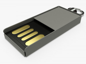 USB flash drive 03 3D Model