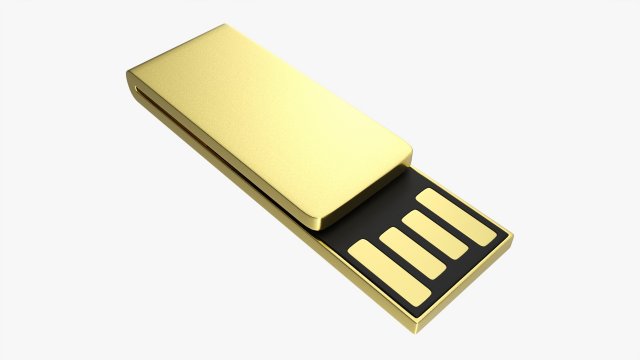 USB flash drive 07 3D Model .c4d .max .obj .3ds .fbx .stl .blend 