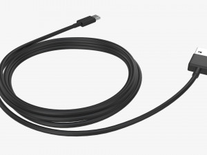 USB-C to USB cable black Modèle 3D