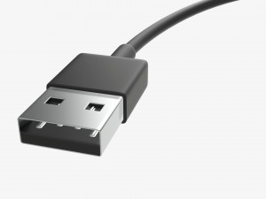 USB-C to USB cable black Modèle 3D