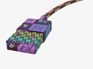 USB-C to USB cable black 3D Model