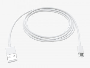 USB-C to USB cable white Model 3D