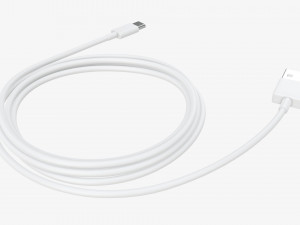 USB-C to USB cable white 3Dモデル