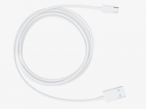 USB-C to USB cable white 3Dモデル