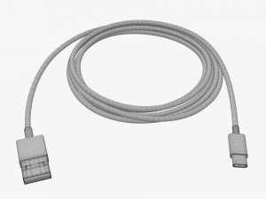 USB-C to USB cable white 3Dモデル