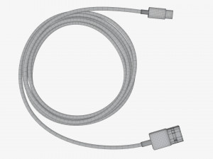 USB-C to USB cable white 3Dモデル