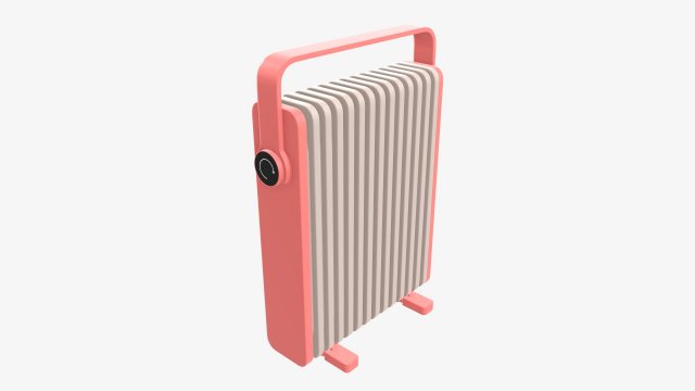 Vertical electric heater radiator 3D 模型 .c4d .max .obj .3ds .fbx .stl .blend 