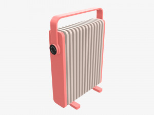 Vertical electric heater radiator 3D Model