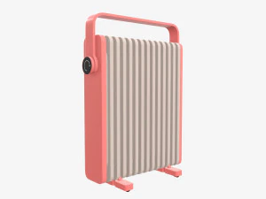 Vertical electric heater radiator 3D Model
