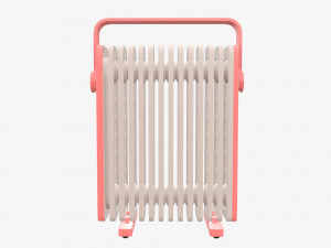Vertical electric heater radiator 3D 模型