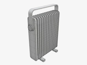 Vertical electric heater radiator 3D Model