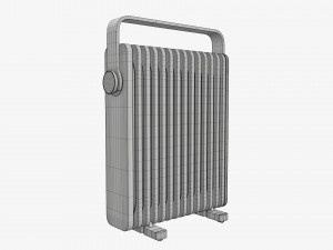 Vertical electric heater radiator 3D 模型