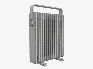 Vertical electric heater radiator 3D Model