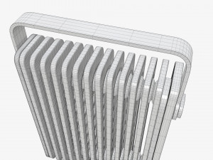 Vertical electric heater radiator 3D 模型