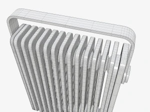 Vertical electric heater radiator 3D Model