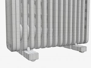Vertical electric heater radiator 3D 模型