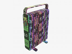 Vertical electric heater radiator 3D 模型