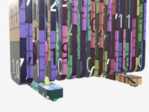 Vertical electric heater radiator 3D 模型