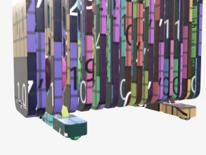 Vertical electric heater radiator 3D Model