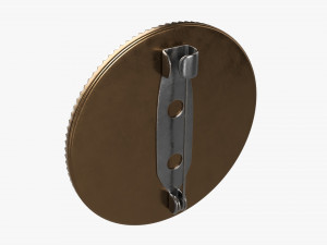 Vote badge mockup 01 round 3D Model