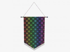 Wall pennant medium 3D 模型