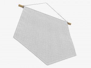 Wall pennant short 3D Model
