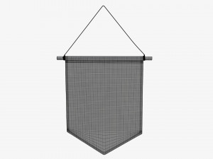 Wall pennant short 3D Model
