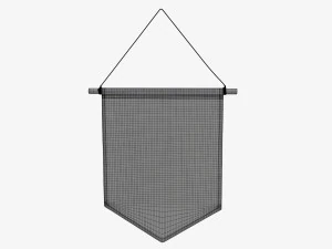 Wall pennant short 3D Model