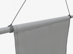 Wall pennant short 3D Model