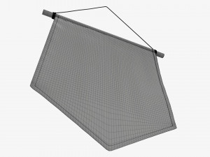Wall pennant short 3D Model