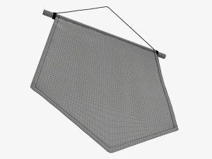 Wall pennant short 3D Model