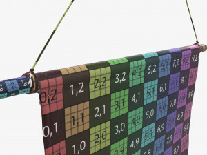 Wall pennant short 3D Model