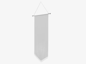 Wall pennant tall 3D Model