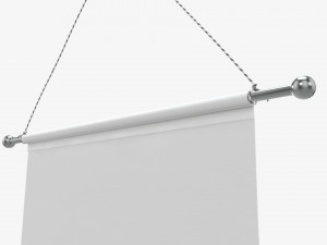 Wall pennant tall 3D 模型