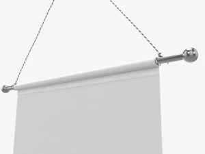 Wall pennant tall 3D Model