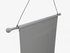 Wall pennant tall 3D 模型