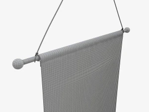 Wall pennant tall 3D Model
