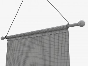 Wall pennant tall 3D 模型