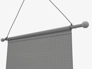 Wall pennant tall 3D Model