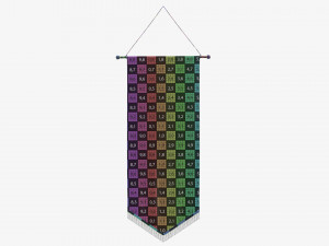 Wall pennant tall 3D 模型