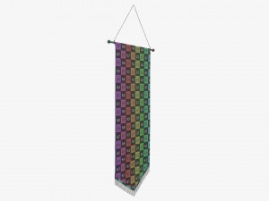 Wall pennant tall 3D 模型