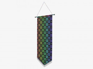 Wall pennant tall 3D 模型